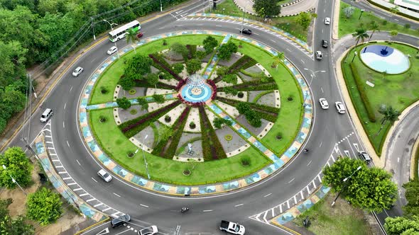Letters Roundabout at  downtown Manaus Brazil. Manaus Amazonas. alt