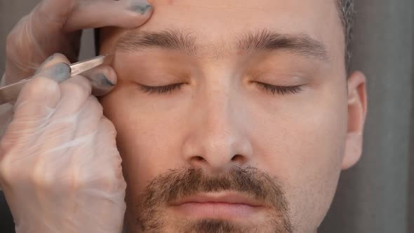 Plucking Male Eyebrows