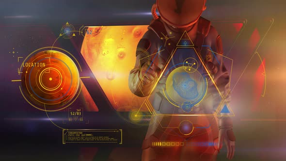 An Astronaut Aboard His Ship Explores The Satellites Of Mars 4K alt