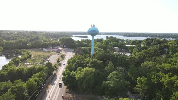 Cityscape of Excelsior in Minnesota, the USA on a sunny day