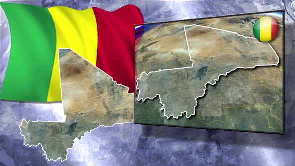 Mali Flag And Map Animation