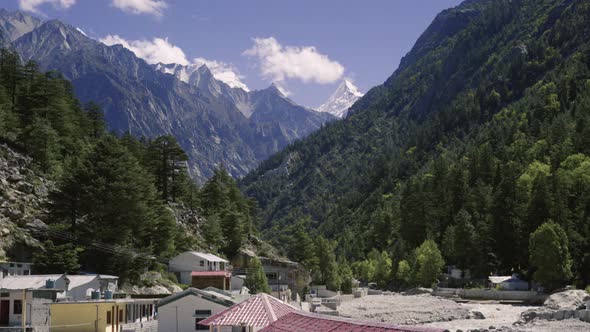 Time Lapse View of Gangotri Valley Along with River Ganges India