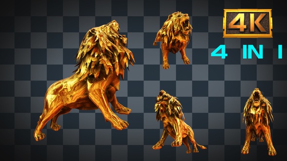 4K Gold Lion Roar