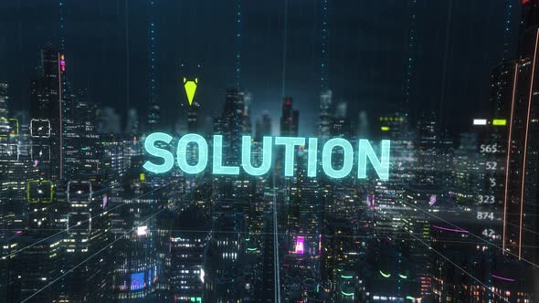 Digital Abstract Smart City Solution Title