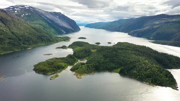Aerial footage Beautiful Nature Norway alt
