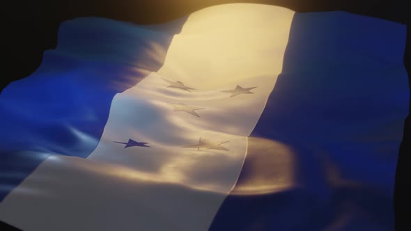 Honduras Flag Low Angle View