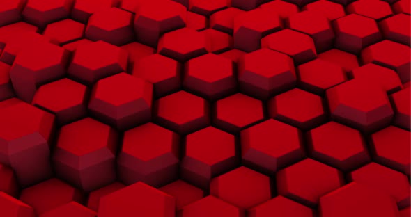 Abstract Red Hexagon Geometric Surface alt