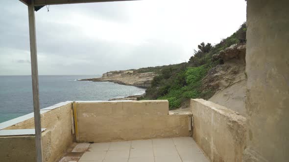 Rainy Day in Beautiful Stone Beach Il-Kalanka in Malta