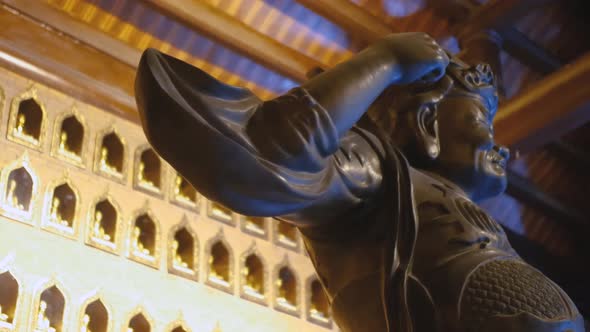 Statues Inside Phap Chu Hall In Bai Dinh Temple (Chua Bai Dinh) At Ninh Binh Province, Tam Coc, Viet alt