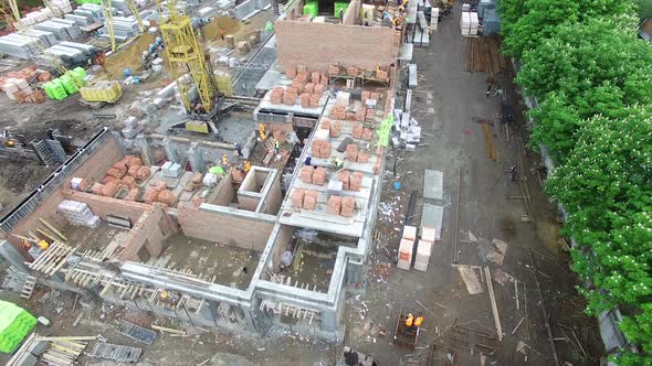 Construction Of A Brick Apartment Building alt