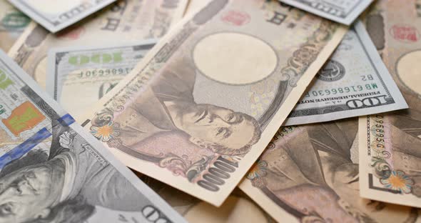 Chinese RMB and Japanese Yen banknote, Stock Footage | VideoHive