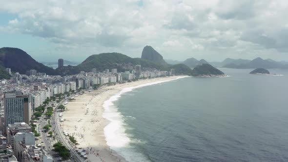 Aerial View of Copacabana Brazil alt