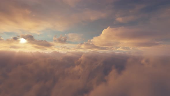 Fly Above Clouds Loopable 4K