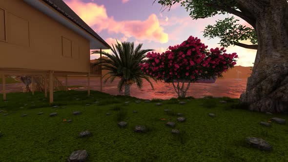 Sunset in the forest alt