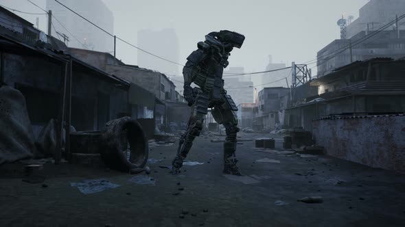 Cyber Soldier In The Slums