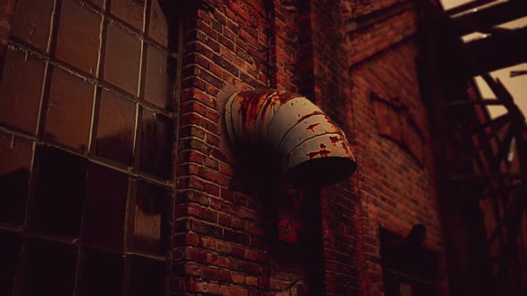 Abandoned Industrial Buildings of Old Factory alt