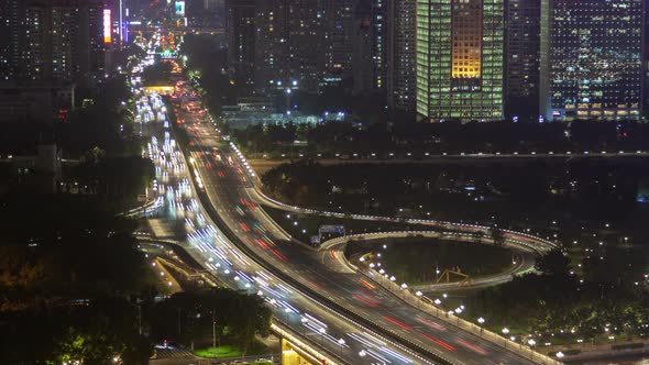 Guangzhou Bridge Highway Traffic Cityscape China alt