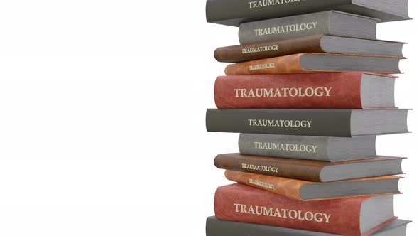 Books titled Traumatology . looping animation alt