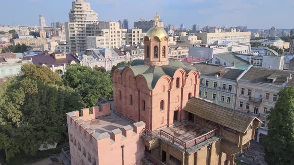 Architecture of Kyiv, Ukraine : Golden Gate. Aerial View alt
