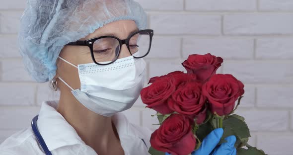 Doctor in Uniform with Flowers alt