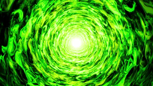 Abstract Green Poison Cloud Tunnel Background Loop 4K alt