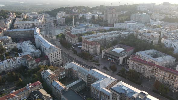 Kyiv Cityscape, Ukraine. Aerial View, Kiev. Slow Motion alt