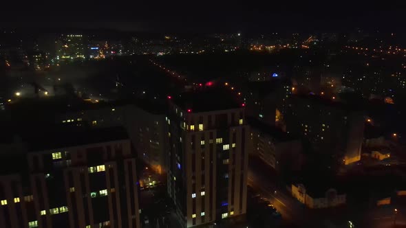 Flight Over the Night City and the House That Glows at Night alt