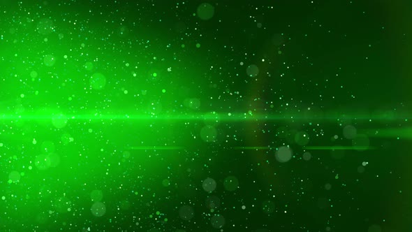 Particles Flying Green