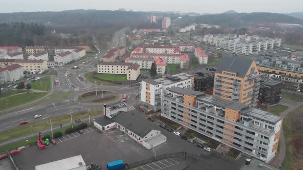 New Apartment Buildings in Kviberg Gothenburg Sweden Aerial