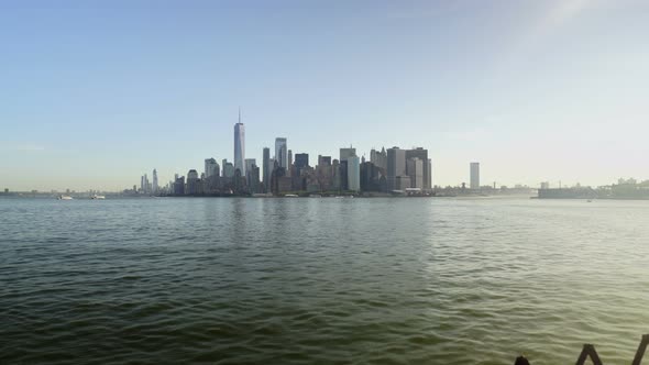 New York City Skyline Reflected In Water