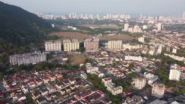 Aerial view Padang Tembak town alt