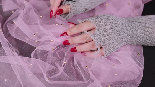 Women's Hands with Red Nails alt