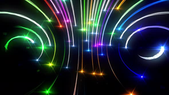 Colorful Vertical Curved Light Trails Seamless Loop alt