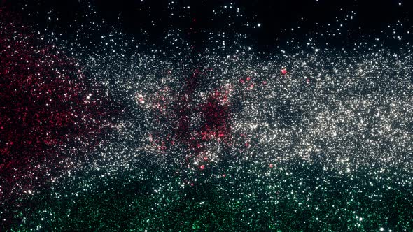 Western Sahara Flag With Abstract Particles