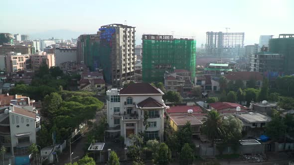 Busy streets in the downtown region of Addis Ababa, capital city of Ethiopia.
