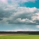 Sky With Clouds On Horizon Above Rural Landscape Meadow Time Lapse - VideoHive Item for Sale