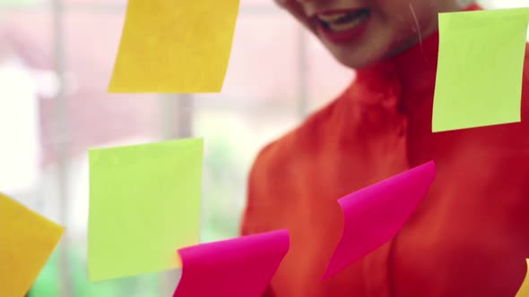 Business People Work on Project Planning Board alt