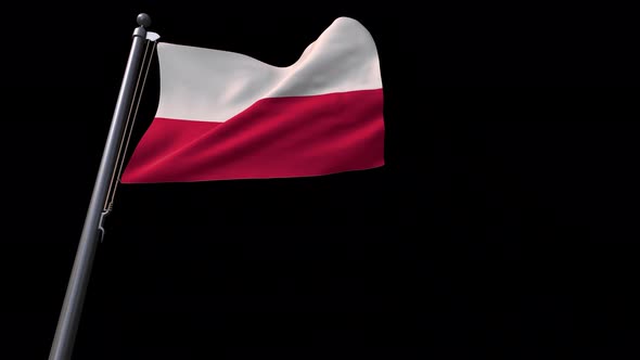 Poland Flag With Alpha Channel  4K alt