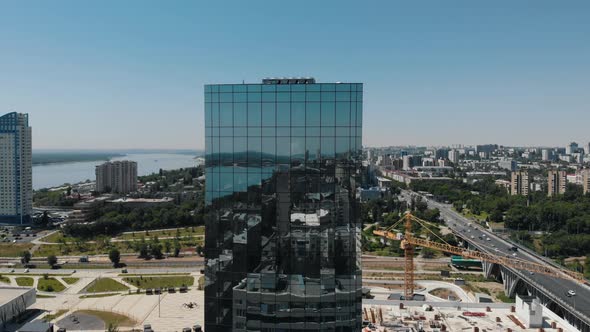 Aerial Shot of Skyscraper at Summer