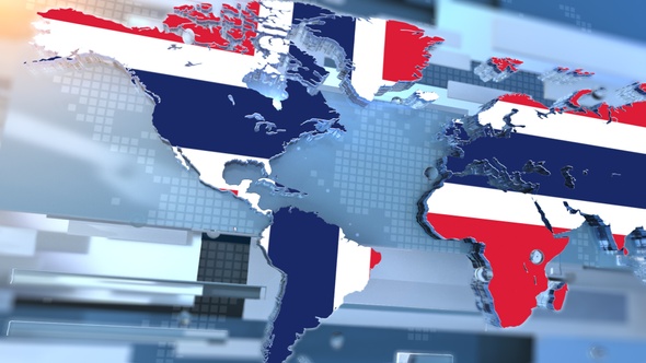 Norway Flag Inside The Shape Of World Map Transition alt
