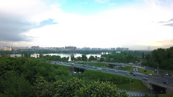 Bird'seye View of the Road and River