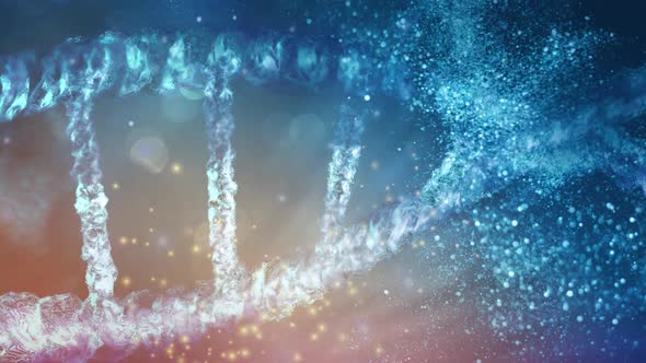 A Close-Up Of The Destruction Of A Section Of The DNA Strand HD