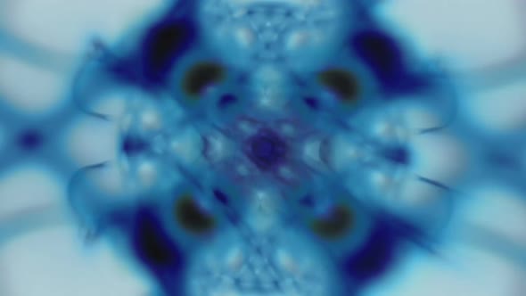 Kaleidoscopic effect of orange and black colors. alt