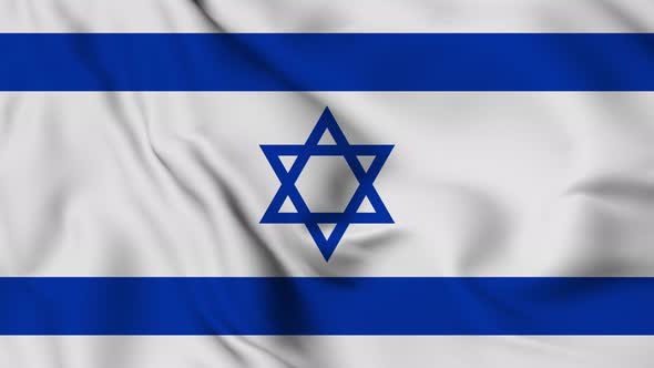 Israel flag seamless waving animation