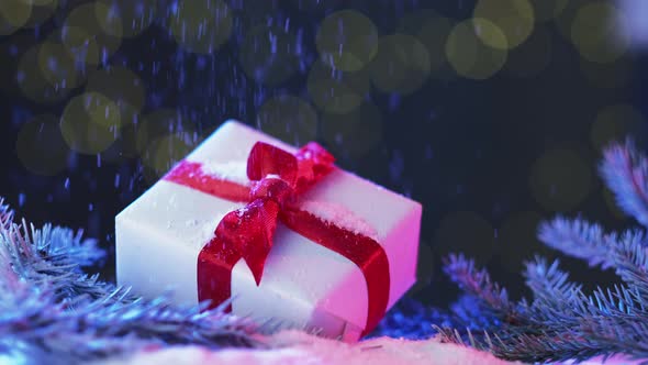 Christmas Celebration Gift Box Background alt