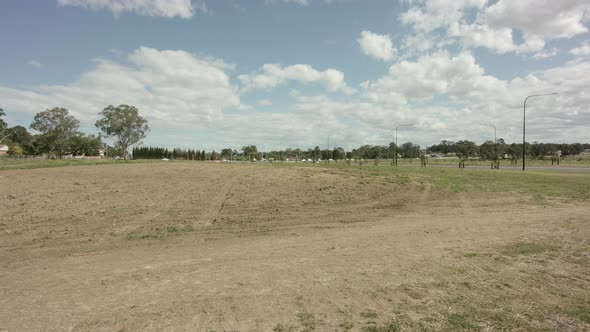 Land cleared and flattened in Sydney's Northwest suburb of Box Hill for housing development. alt