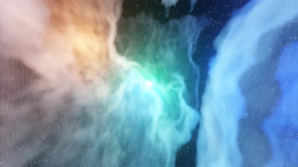 Space Flight Nebula in Space