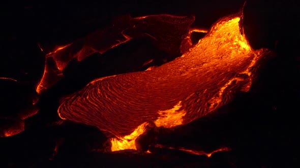River Of Lava Night Glowing Hot Flow  Magma