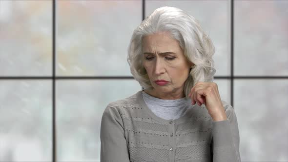 Overhelmed Mature Woman Having Migraine alt