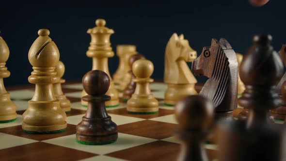 Rook Takes Knight In Chess Game alt